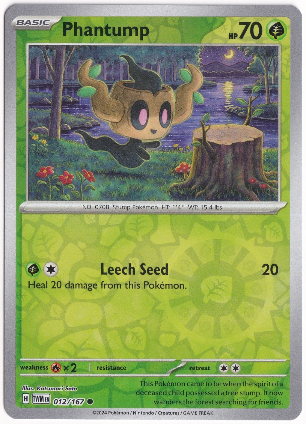 Twilight MasqueradePhantump [Reverse Holo] 012/167 - Twilight Masquerade - Pokemon Kartı (Mint)