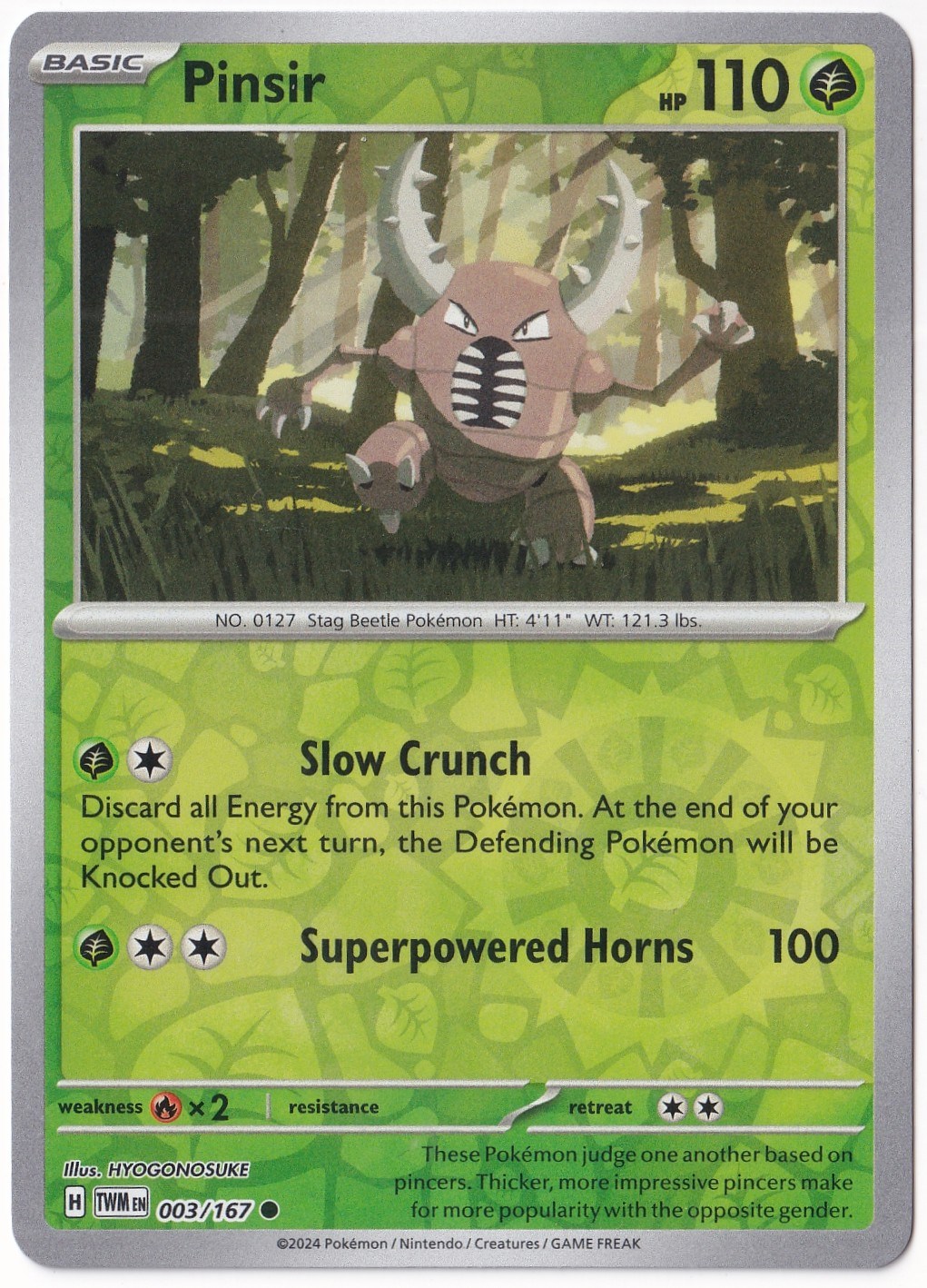 Twilight MasqueradePinsir [Reverse Holo] #3 Pokemon Twilight Masquerade Pokemon Oyun Kartı