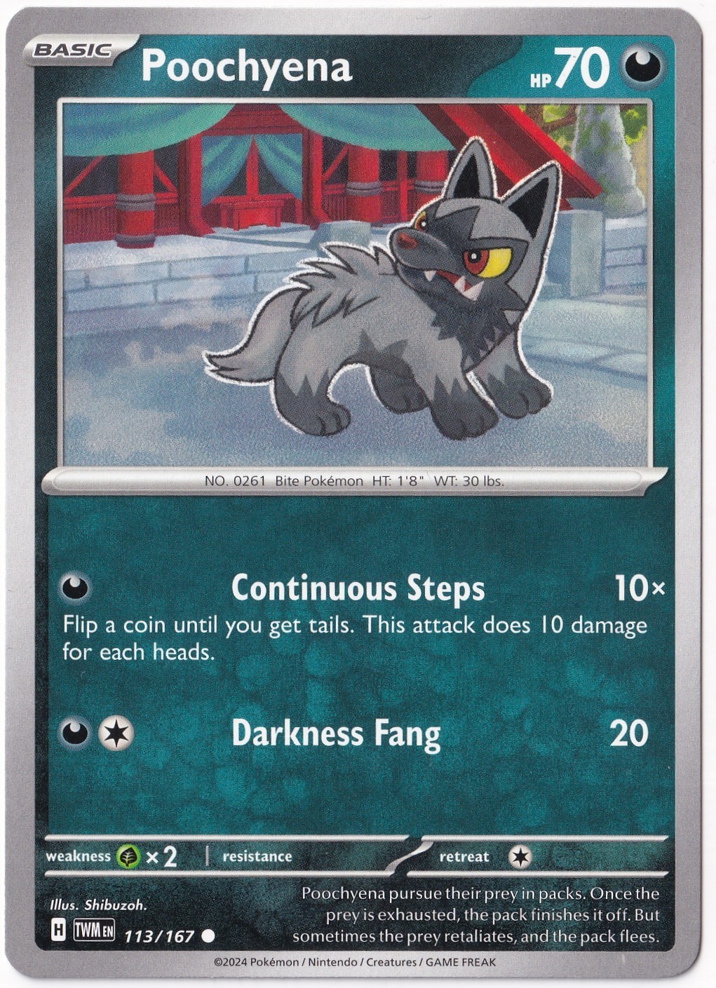 Twilight MasqueradePoochyena 113/167 - Twilight Masquerade - Pokemon Kartı (Mint)