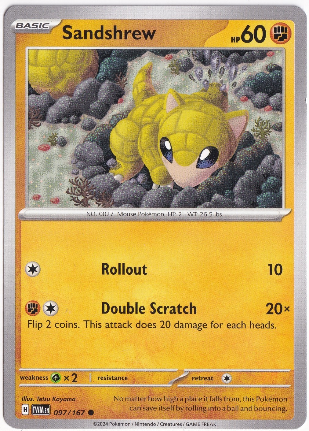 Twilight MasqueradeSandshrew 097/167 - Twilight Masquerade - Pokemon Kartı (Mint)