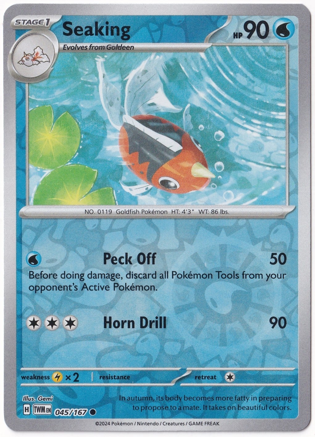 Twilight MasqueradeSeaking [Reverse Holo] 045/167 - Twilight Masquerade - Pokemon Kartı (Mint)