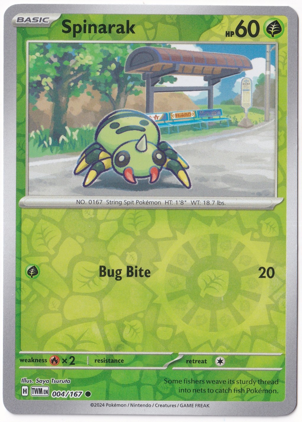 Twilight MasqueradeSpinarak [Reverse Holo] 004/167 - Twilight Masquerade - Pokemon Kartı (Mint)