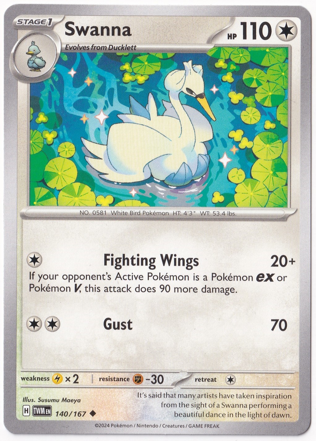 Twilight MasqueradeSwanna 140/167 - Twilight Masquerade - Pokemon Kartı (Mint)