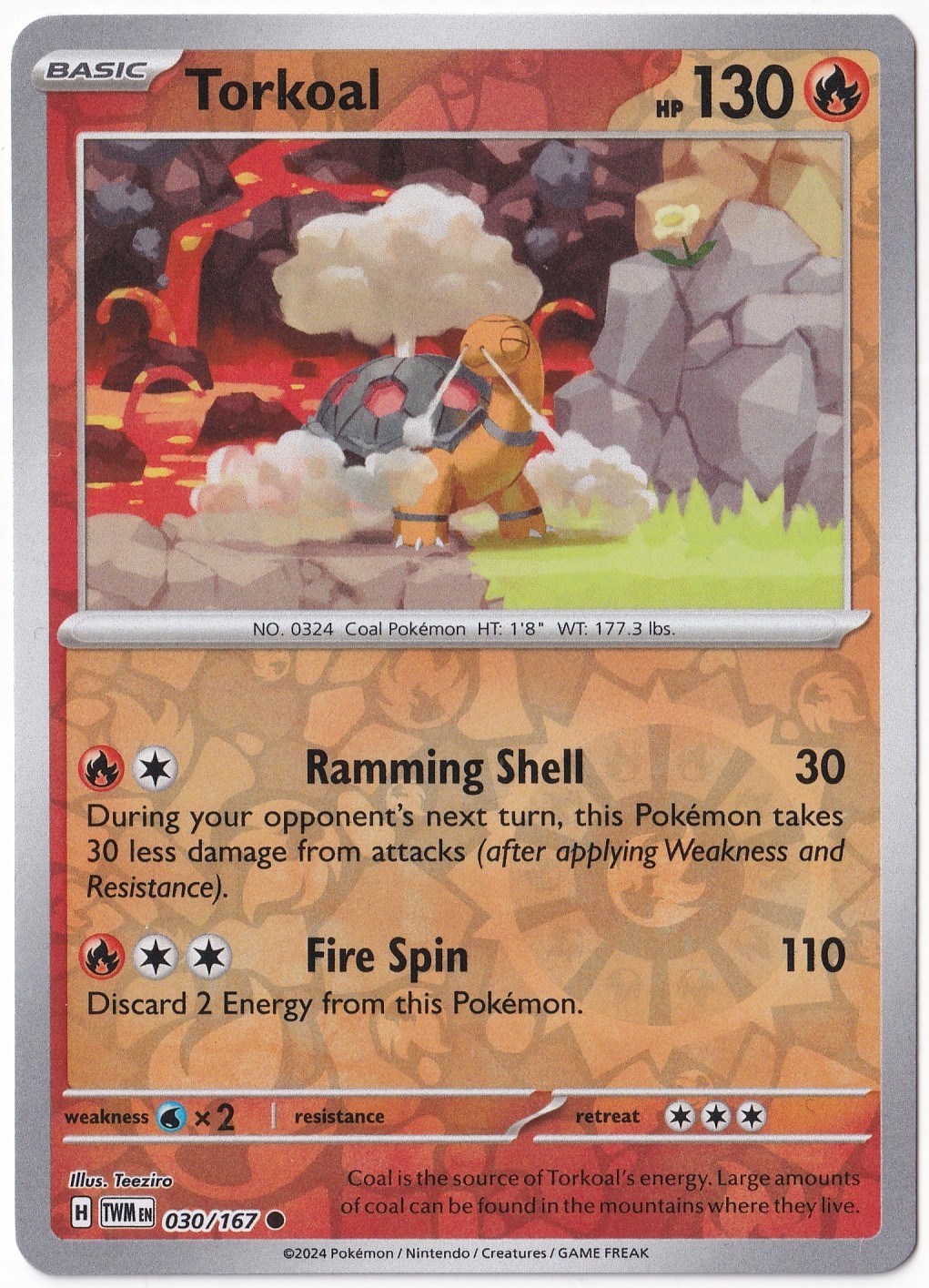 Twilight MasqueradeTorkoal [Reverse Holo] 030/167 - Twilight Masquerade - Pokemon Kartı (Mint)