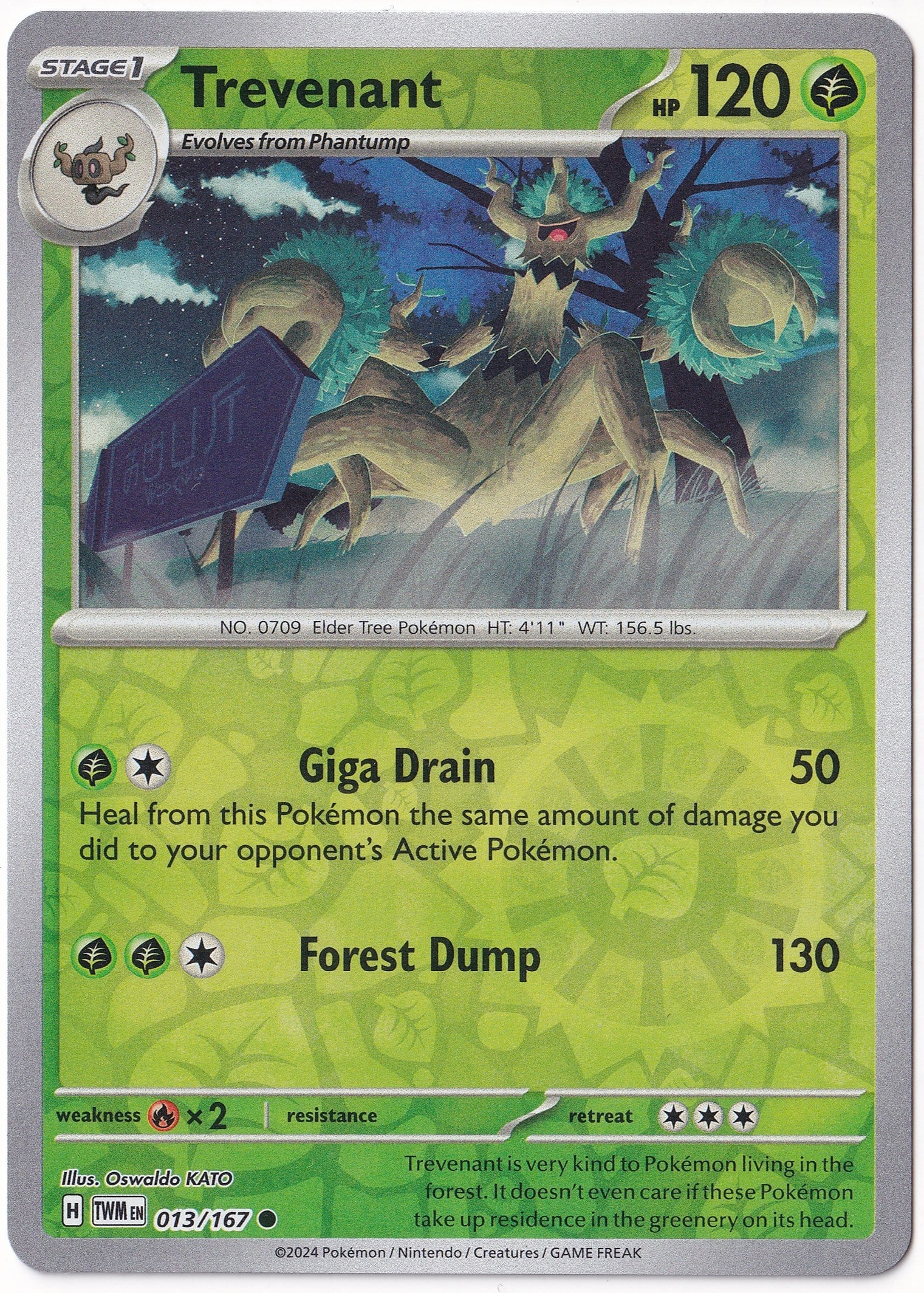 Twilight MasqueradeTrevenant [Reverse Holo] 013/167 - Twilight Masquerade - Pokemon Kartı (Mint)