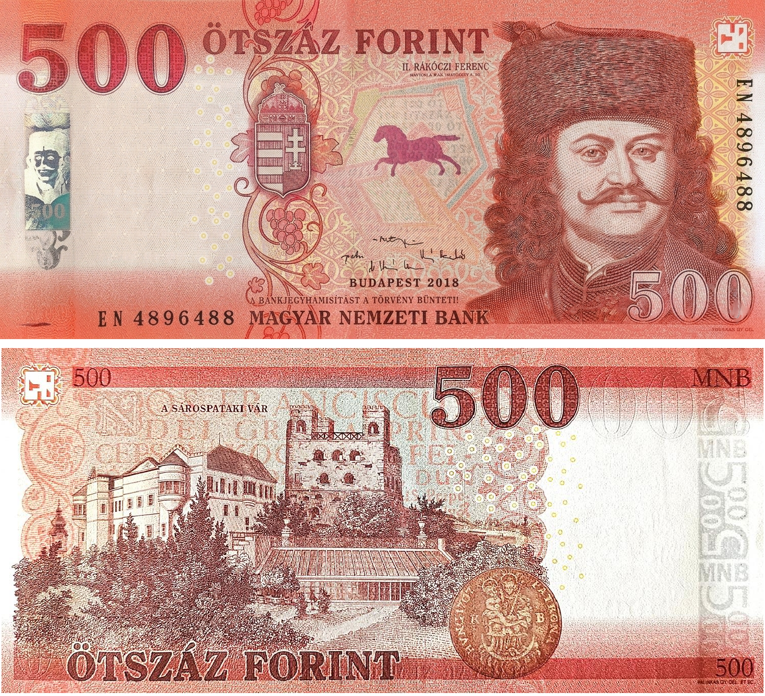 Yabancı Kağıt ParalarMacaristan, 500 Forint (2018) ÇİL Yabancı Kağıt Para