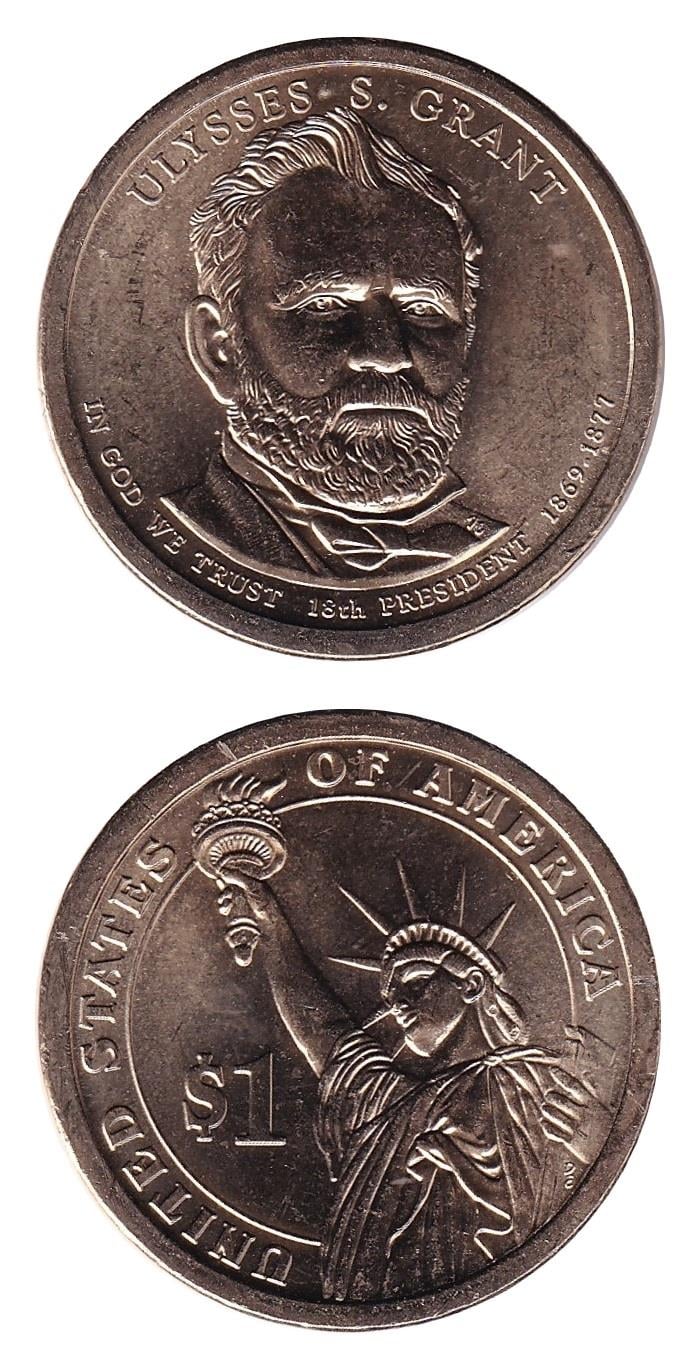 Yabancı Madeni ParalarAmerika Birleşik Devletleri, 1 Dolar (2011) ÇİL - Ulysses S. Grant