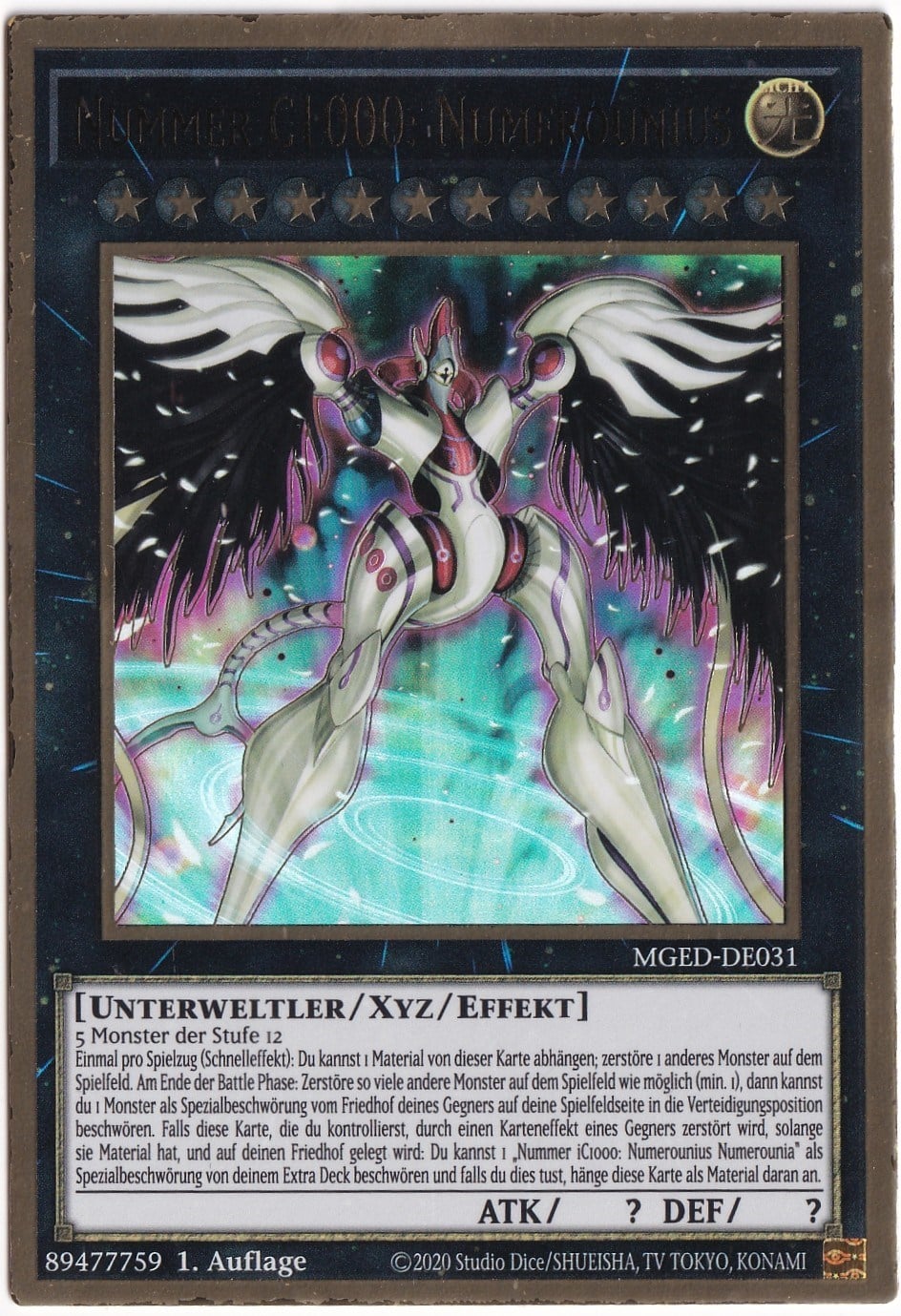 Yu-Gi-Oh!Yu-Gi-Oh! Number C1000: Numeronius (Nummer C1000: Numeronius) - MGED-DE031 Premium Gold Rare (Almanca 1. Baskı)