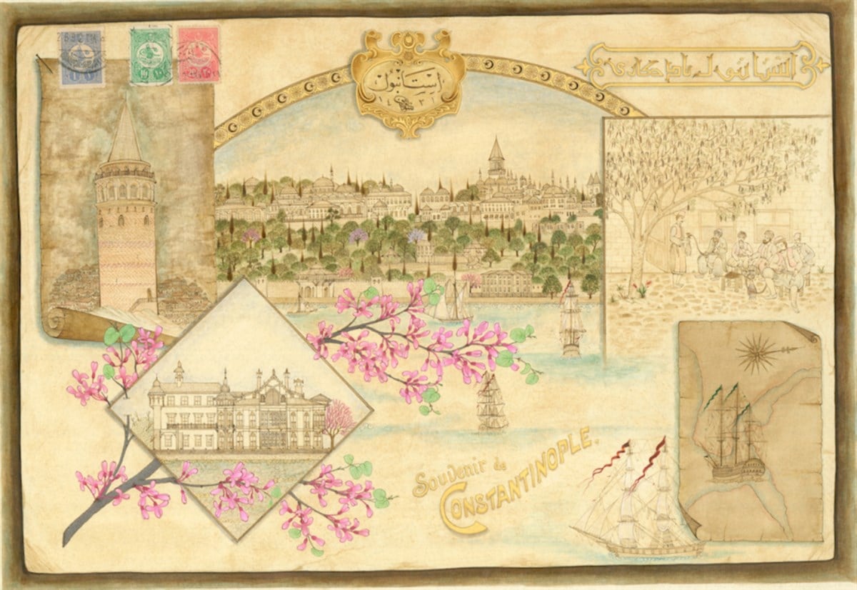 Zehra Akdeniz - İstanbul Kartpostalı 27x39 CM (Özgün Baskı 2/30 İmzalı)