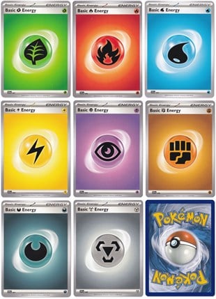 Pokemon TCG Scarlet Violet SVE 001-008 Temel Enerji Seti