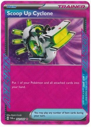*** Özel Pokemon Kartları ***Scoop Up Cyclone #162 - Pokemon Twilight Masquerade - Pokemon Kartı (Mint)