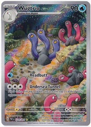 *** Özel Pokemon Kartları ***Wugtrio #224 - Pokemon Paldean Fates - Pokemon Kartı (Mint)