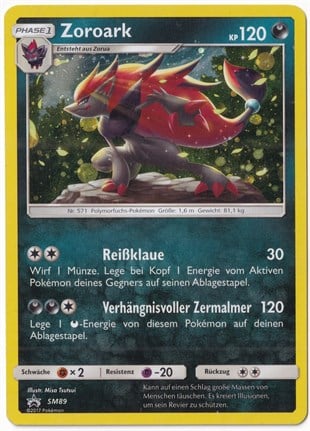 *** Özel Pokemon Kartları ***Zoroark #SM89 - Pokemon Almanca Promo - Pokemon Kartı (Mint)