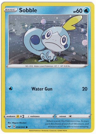 # Premium Kartlar #Sobble [Cosmos Holo] #54 - Pokemon Sword & Shield - Pokemon Kartı (Mint)