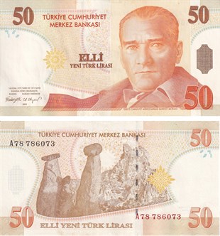 8. Emisyon8.Emisyon 50 Yeni Türk Lirası (YTL) Seri A ÇA