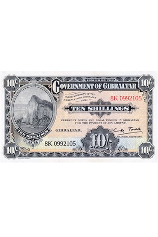 Cebelitarık, 10 Şilin (2018), Eski Yabancı Kağıt Para