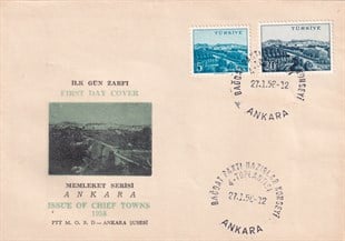İlk Gün Zarfı (FDC)Memleket Serisi ANKARA 1958, İlk Gün Zarfı (FDC)