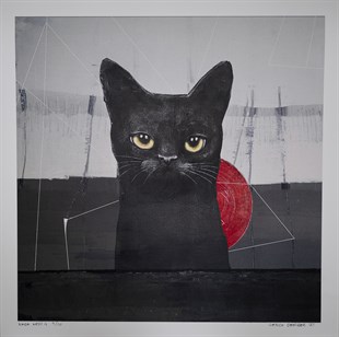 Özgün Baskı TabloGenco Demirer - Kara Kedi 4