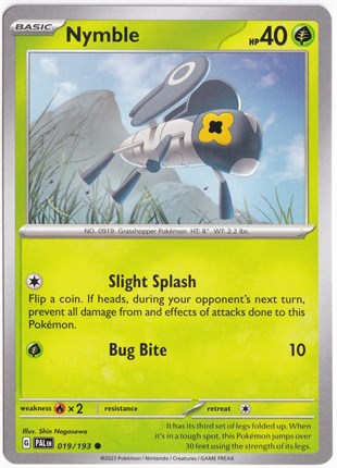 Paldea EvolvedNymble 019/193 - Paldea Evolved - Pokemon Kartı (Mint)