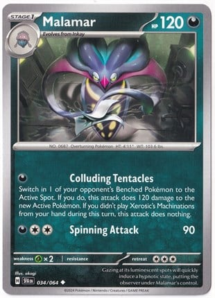 Shrouded FableMalamar 034/064 - hrouded Fable - Pokemon Kartı (Mint)