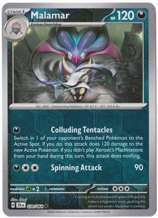 Shrouded FableMalamar [Reverse Holo] 034/064 - hrouded Fable - Pokemon Kartı (Mint)