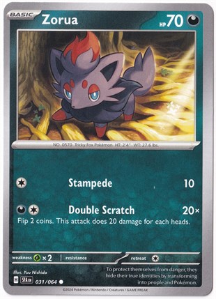 Shrouded FableZorua 031/064 - hrouded Fable - Pokemon Kartı (Mint)