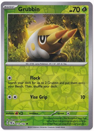 Temporal ForcesGrubbin [Reverse Holo] 018/162 - Temporal Forces - Pokemon Kartı (Mint)