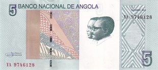 Yabancı Devletlerin Kağıt ParalarıAngola, 5 Kwanza (2012) Eski Yabancı Kağıt Para