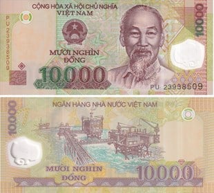 Yabancı Kağıt ParalarVietnam, 10.000 Dong (2023) ÇİL Polimer Para