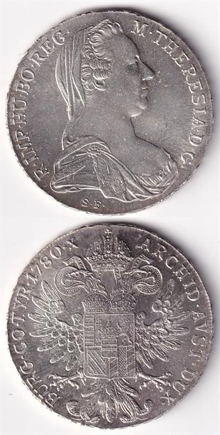 Yabancı Madeni ParalarAvusturya, Gümüş 1 Taler S.F. Maria Theresa (Schoebl-Faby) ÇİL
