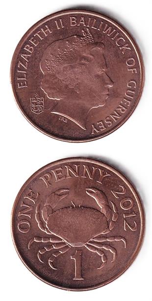 Yabancı Madeni ParalarGuernsey, 1 Penny (2012) ÇİL Eski Yabancı Madeni Para