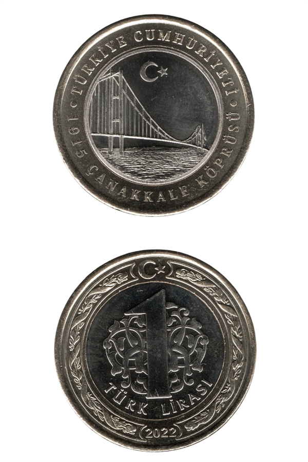 2005 ve Sonrası Dönem Madeni Paraları1915 Çanakkale Köprüsü (Tedavül) Hatıra Parası