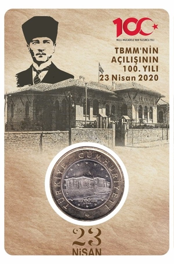 2005 and After Period CoinsCommemorative Coin for the 100th Anniversary of the Opening of the Turkish Grand National Assembly (Circulation)