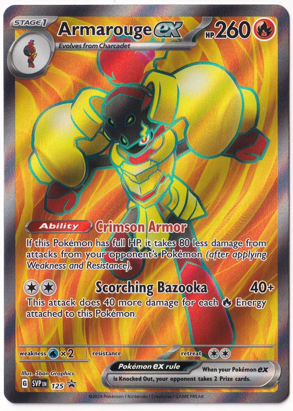 *** Özel Pokemon Kartları ***Armarouge Ex #125 - Pokemon Promo - Pokemon Kartı (Mint)