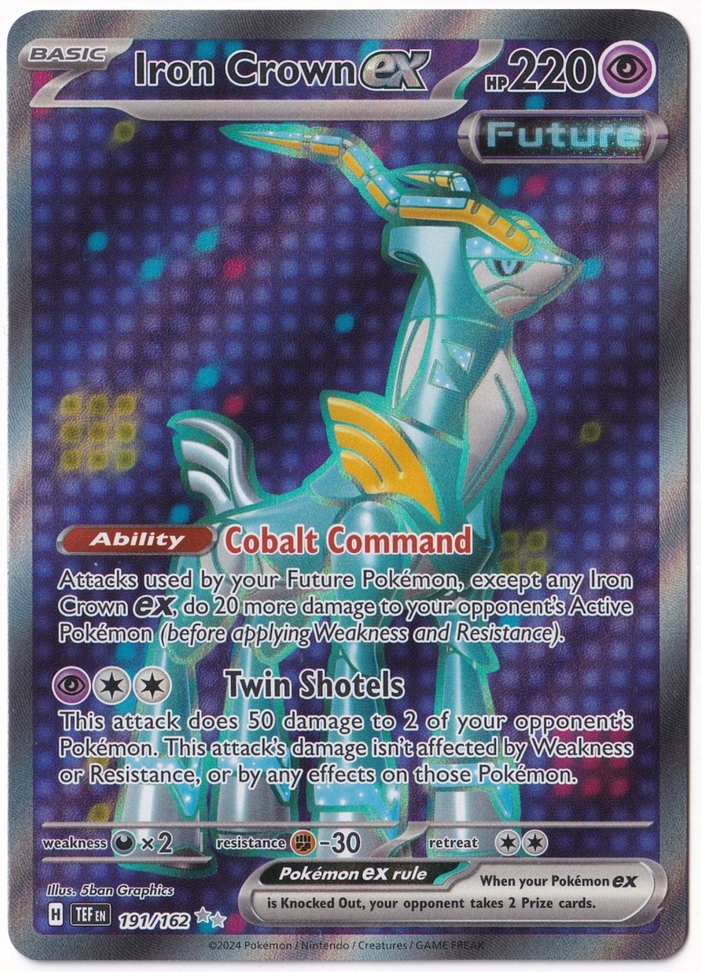 *** Özel Pokemon Kartları ***Iron Crown ex #191 - Pokemon Temporal Forces - Pokemon Kartı (Mint)