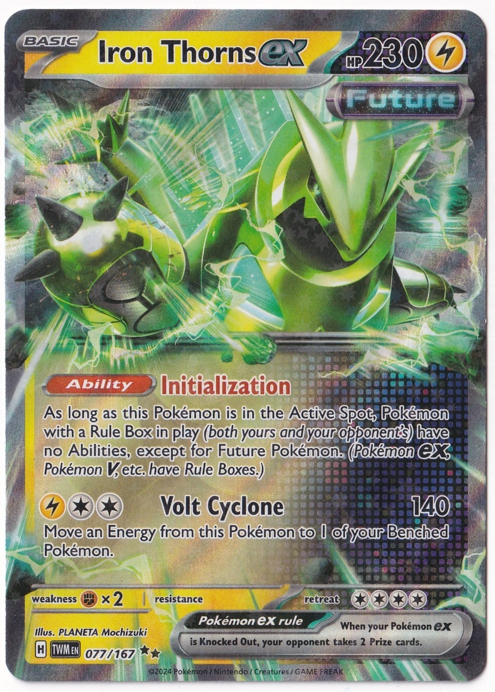 *** Özel Pokemon Kartları ***Iron Thorns ex #77 - Pokemon Twilight Masquerade - Pokemon Kartı (Mint)