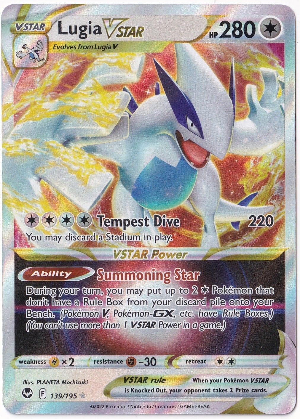 *** Özel Pokemon Kartları ***Lugia VSTAR #139 - Pokemon Silver Tempest - Pokemon Kartı (Mint)