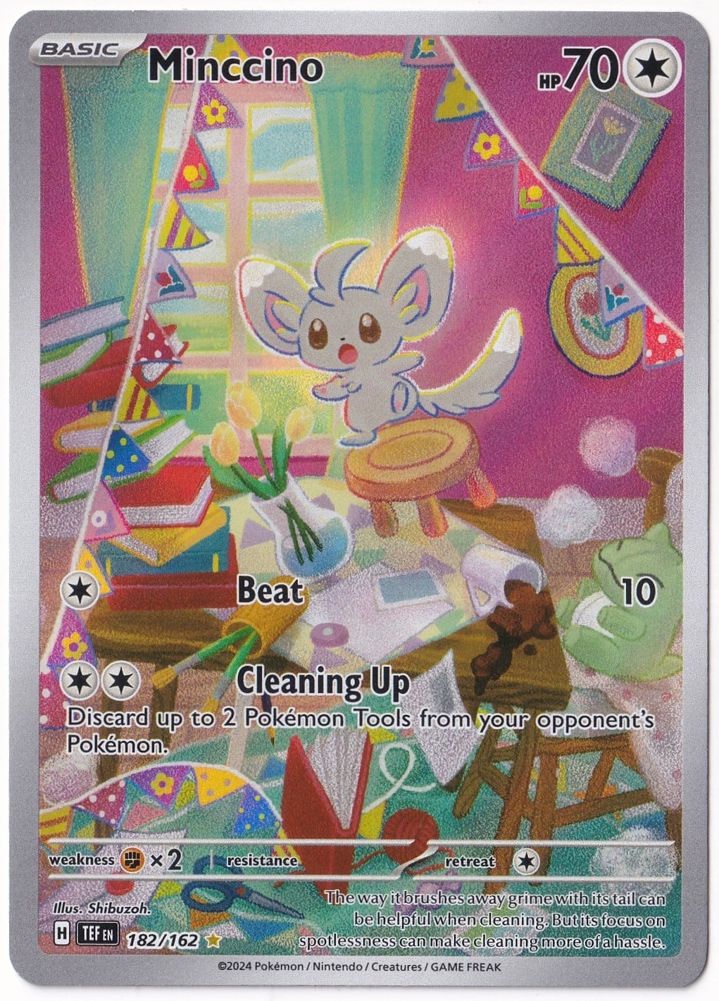 *** Özel Pokemon Kartları ***Minccino #182 - Pokemon Temporal Forces - Pokemon Kartı (Mint)