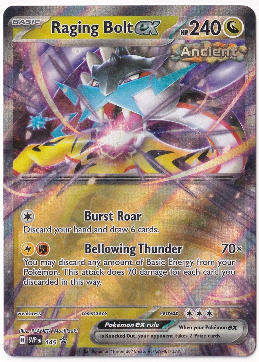 *** Özel Pokemon Kartları ***Raging Bolt Ex #145 - Pokemon Promo - Pokemon Kartı (Mint)