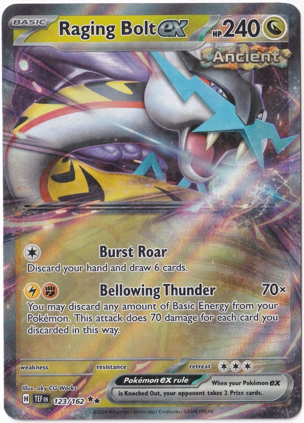 *** Özel Pokemon Kartları ***Raging Bolt ex #123 - Pokemon Temporal Forces - Pokemon Kartı (Mint)