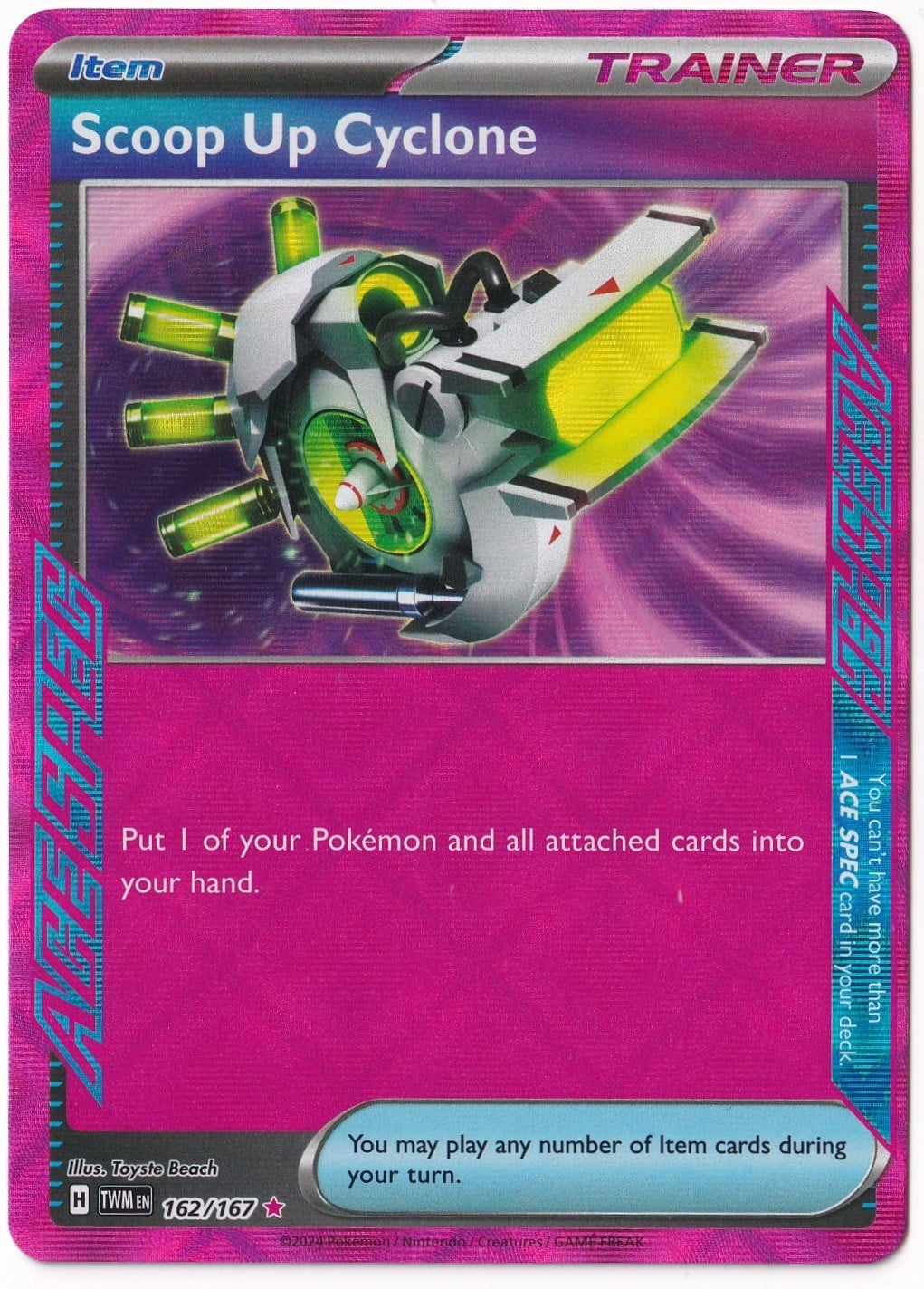 *** Özel Pokemon Kartları ***Scoop Up Cyclone #162 - Pokemon Twilight Masquerade - Pokemon Kartı (Mint)