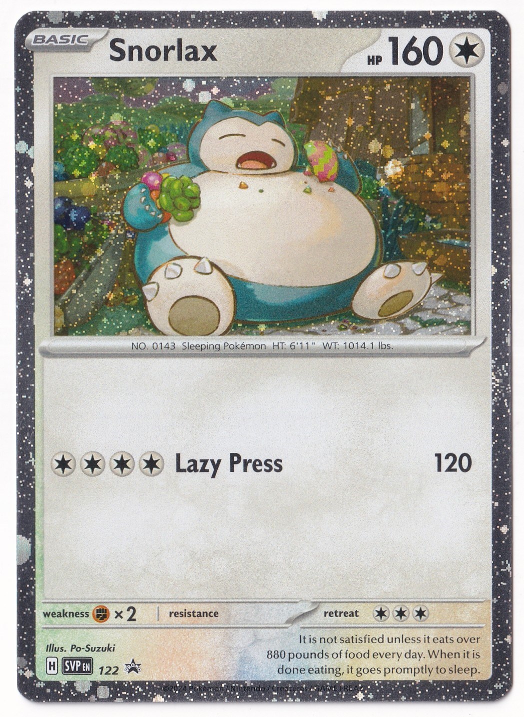 *** Özel Pokemon Kartları ***Snorlax [Cosmos Holo] #122 - Pokemon Promo - Pokemon Kartı (Mint)