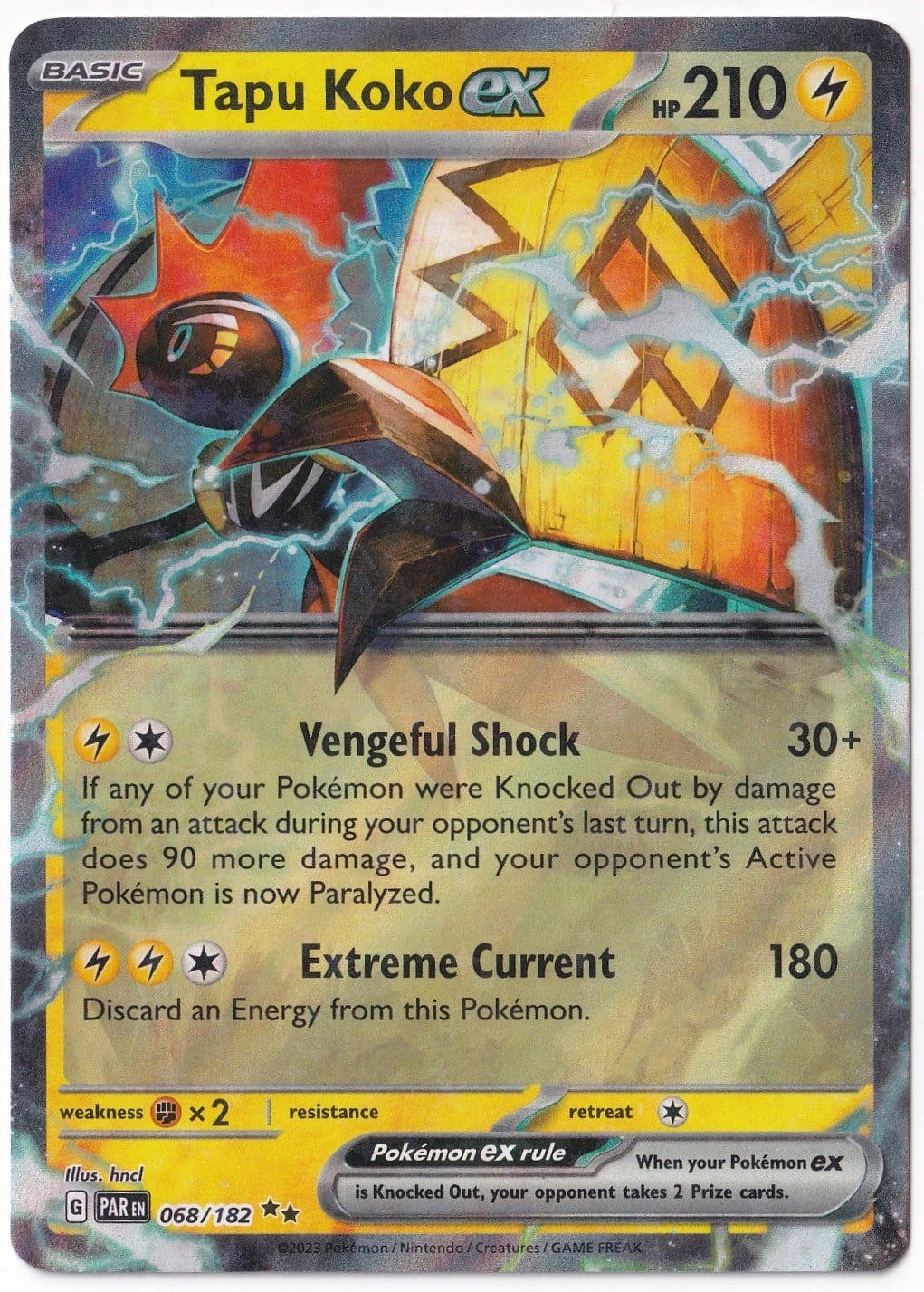 *** Özel Pokemon Kartları ***Tapu Koko ex [Holo] #68 - Pokemon Paradox Rift - Pokemon Kartı (Mint)