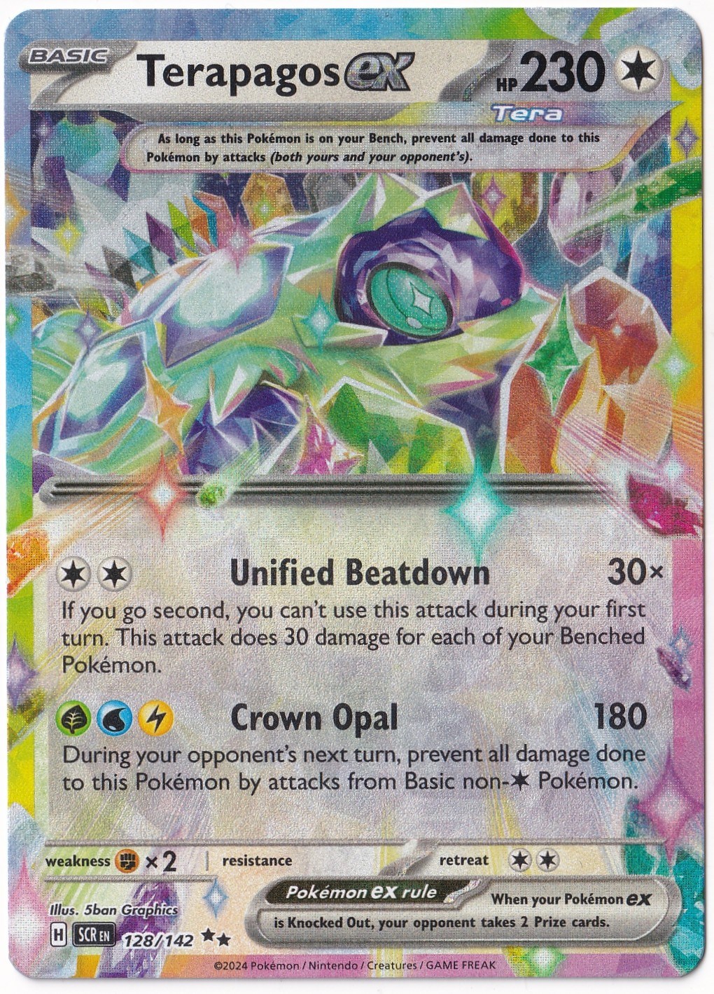*** Özel Pokemon Kartları ***Terapagos ex #128 - Pokemon Stellar Crown - Pokemon Kartı (Mint)