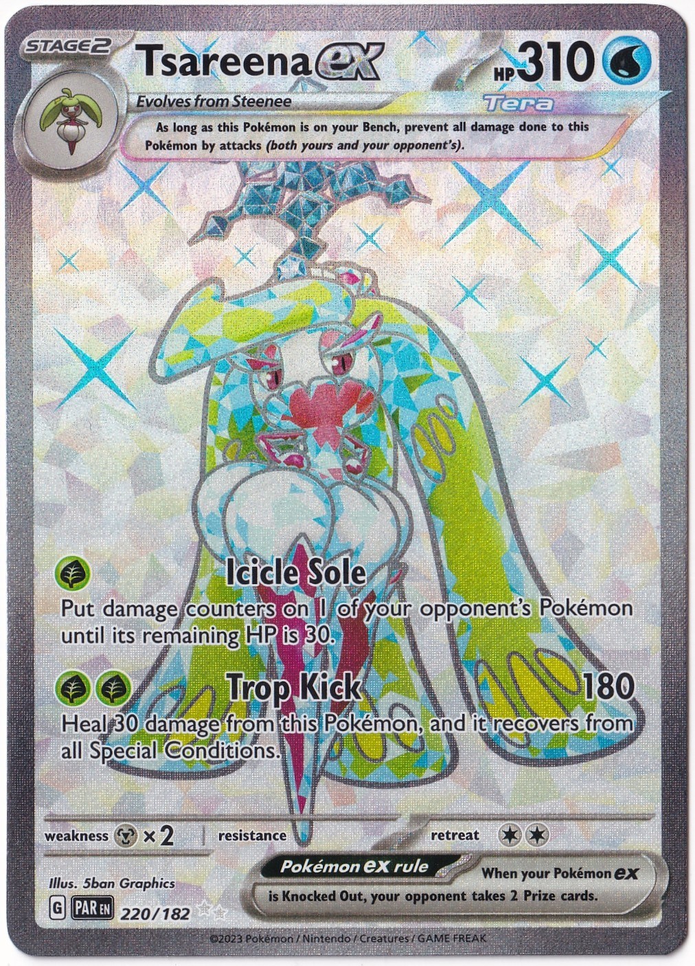 *** Özel Pokemon Kartları ***Tsareena ex #220 - Pokemon Paradox Rift - Pokemon Kartı (Mint)