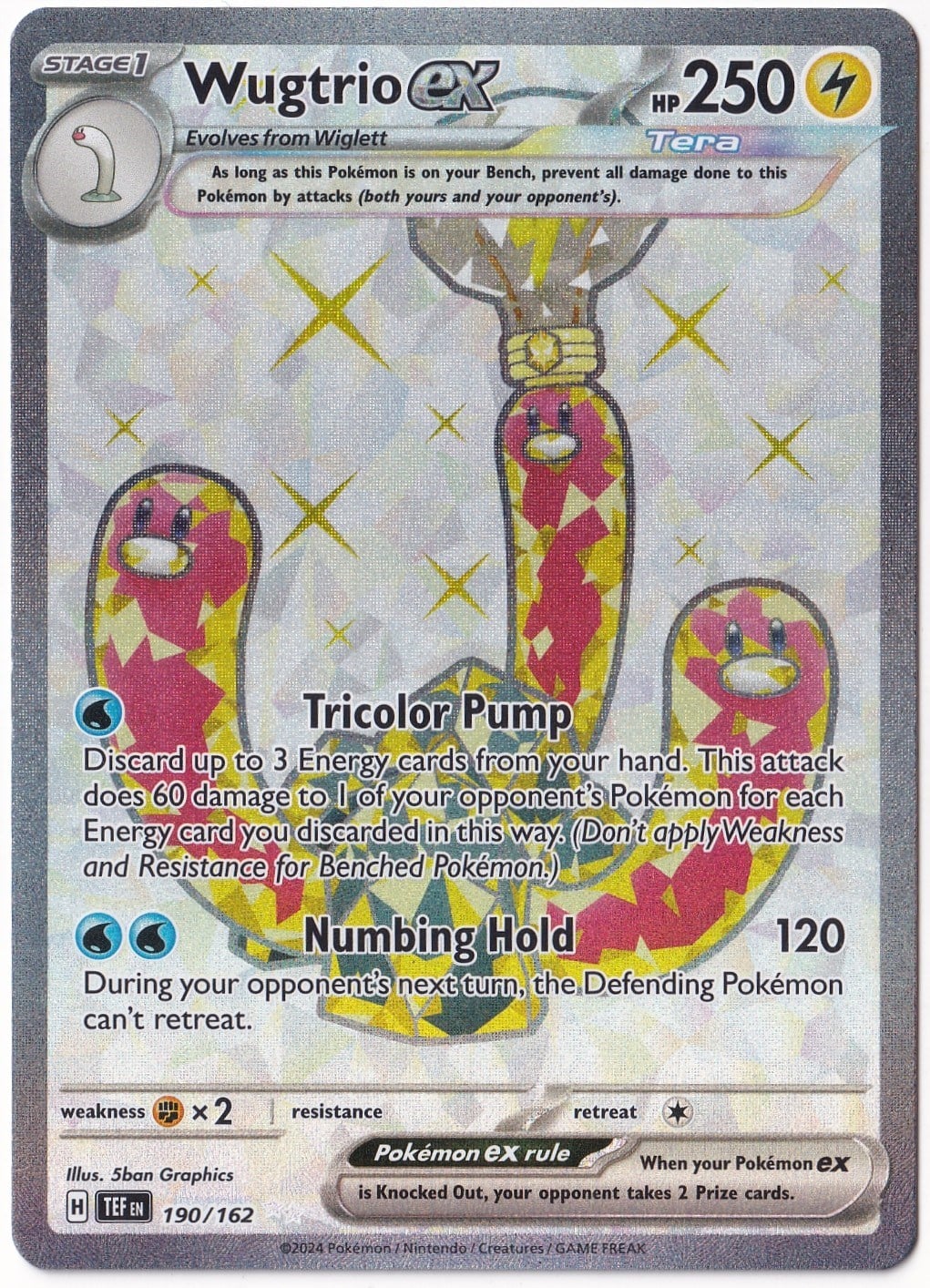*** Özel Pokemon Kartları ***Wugtrio ex #190 - Pokemon Temporal Forces - Pokemon Kartı (Mint)