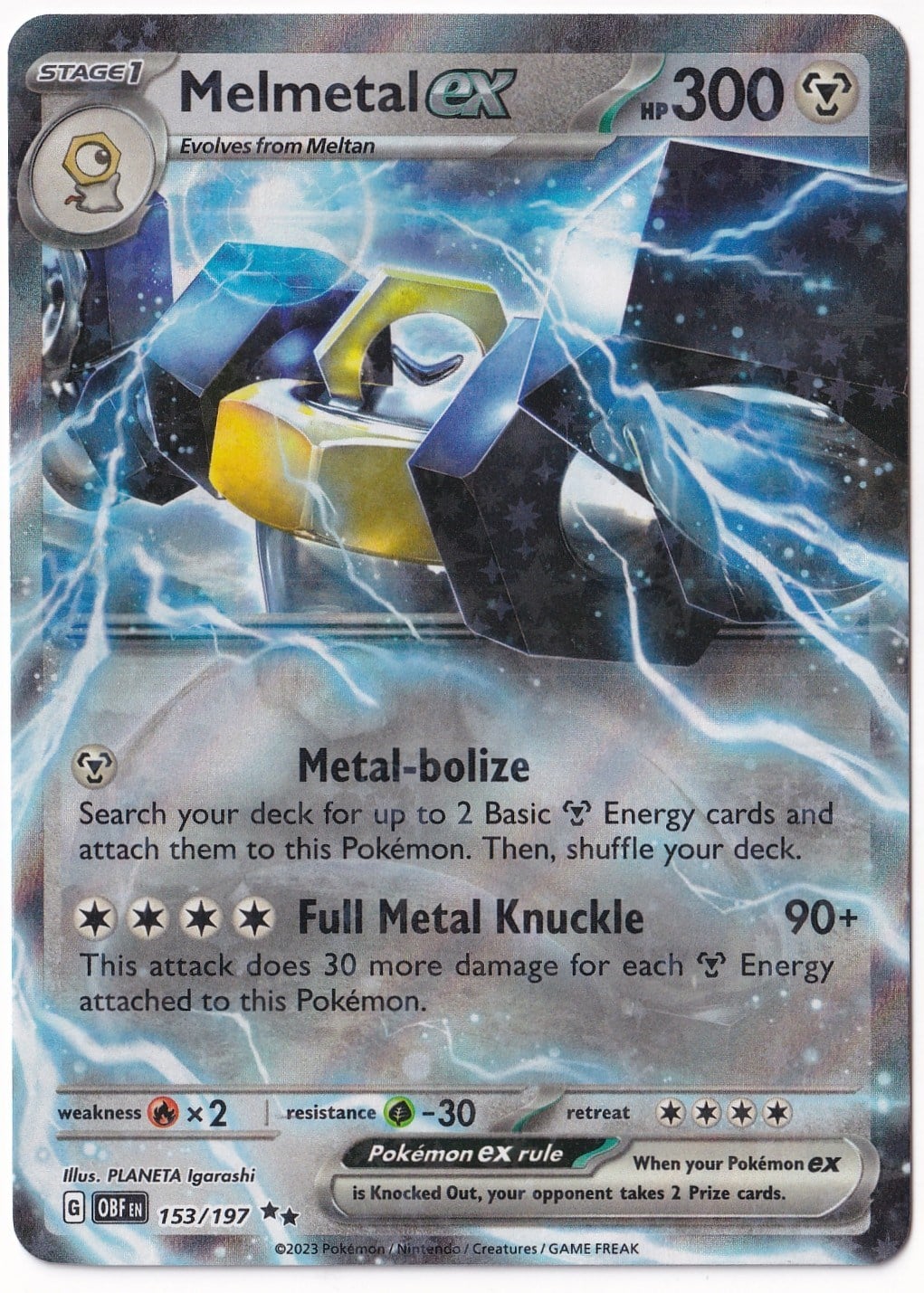 *** Özel Pokemon Kartları ***Melmetal ex #153 - Pokemon Obsidian Flames - Pokemon Kartı (Mint)