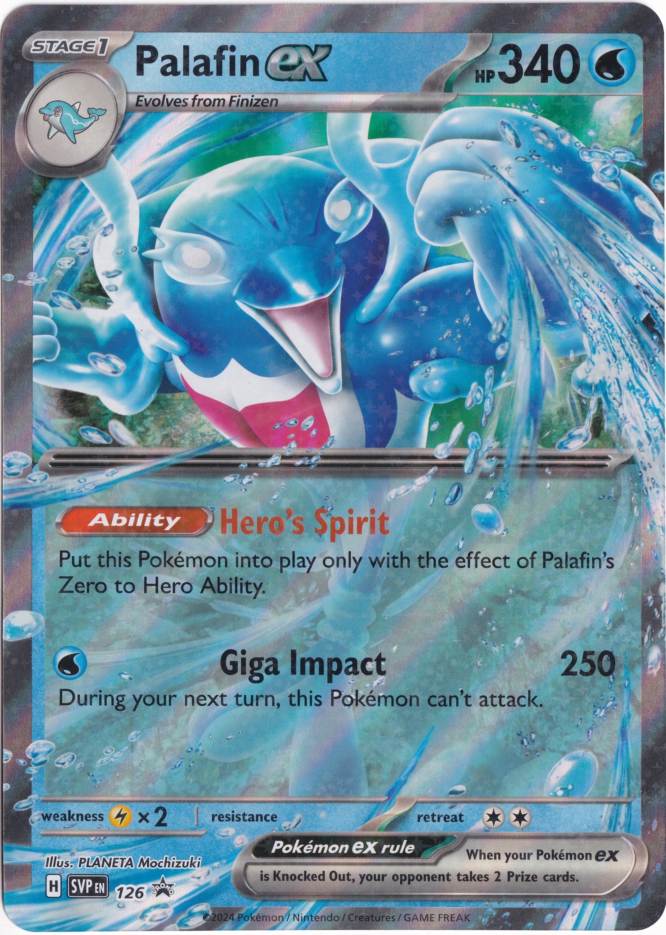 *** Özel Pokemon Kartları ***Palafin Ex [Jumbo] #126 - Pokemon Promo - Pokemon Kartı (Mint)