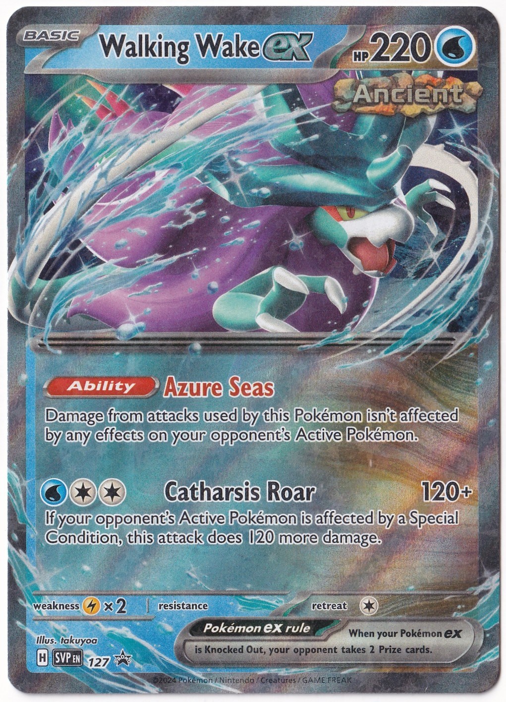 *** Özel Pokemon Kartları ***Walking Wake Ex #127 - Pokemon Promo - Pokemon Kartı (Mint)