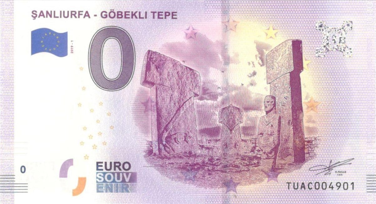 0 (Sıfır) Euro Türkiye - Şanlıurfa Göbeklitepe Hatıra Parası (Souvenir Banknote)
